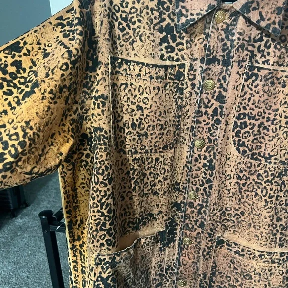 Big Bud Press Leopard Utility Jacket - Brown and Black - Picture 2 of 4
